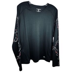 Brooks Running Shirt Womens Size XL Black Training Workout Performance Sporty